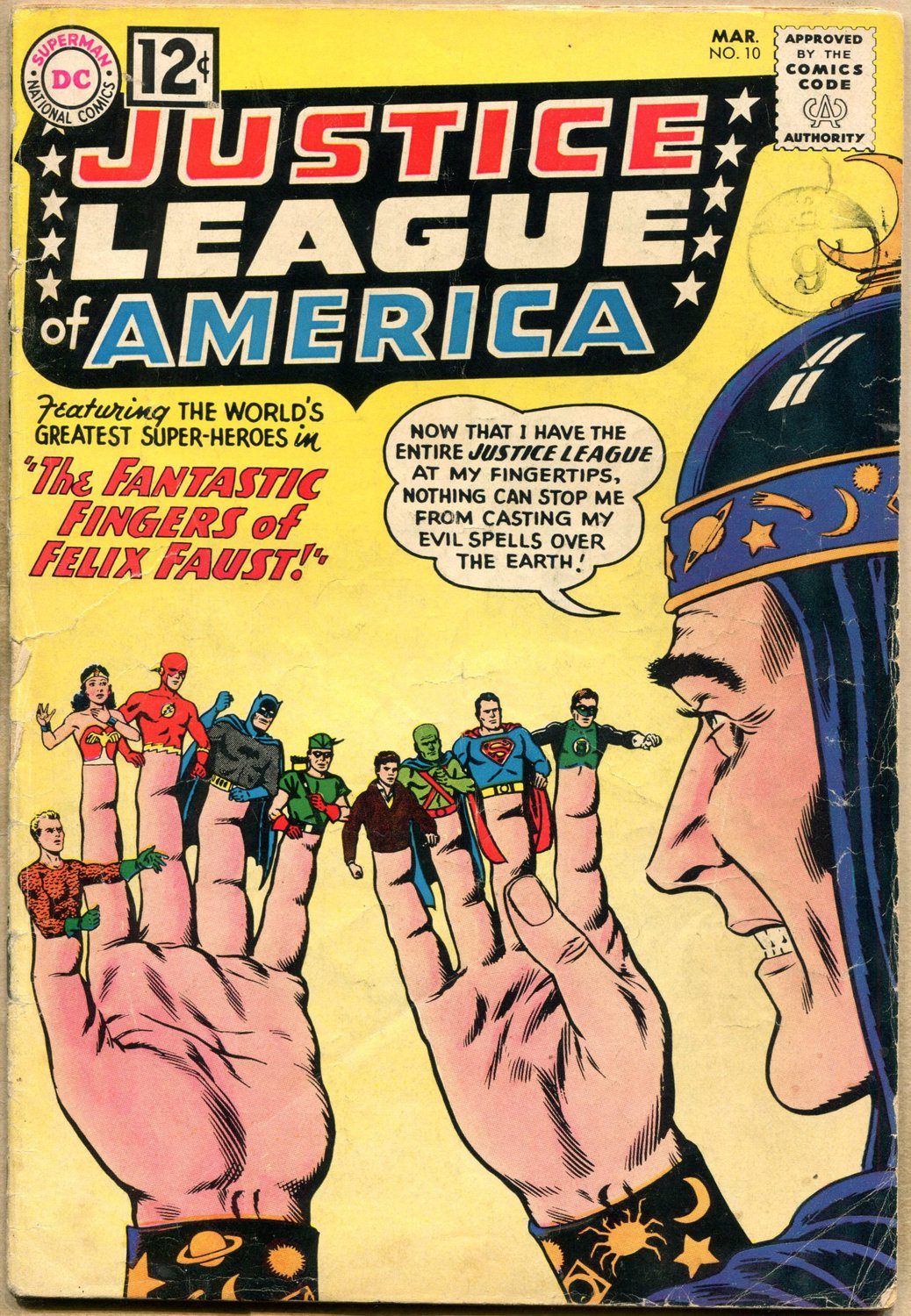 Justice League Of America #10 – G/VG – 1st Appearance Of Felix Faust